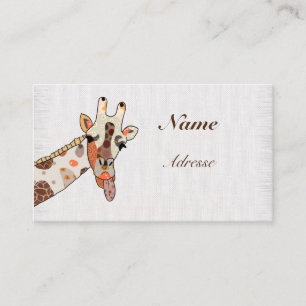 Carte De Visite Girafe de Patchwork