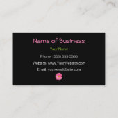 Carte De Visite Girafe noire et blanche à la mode avec la (Dos)