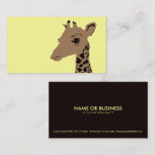 Carte De Visite girafe simple (Devant / Derrière)