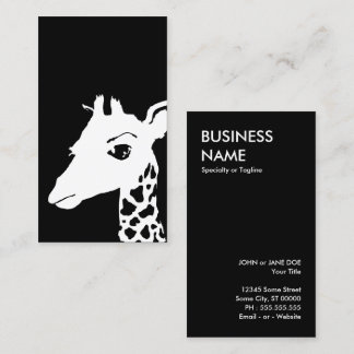 Carte De Visite girafe simple