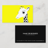 Carte De Visite girafe simple (Devant / Derrière)
