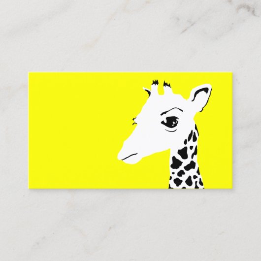 Carte De Visite girafe simple (Devant)