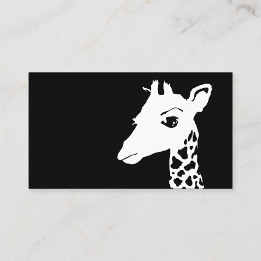 Carte De Visite girafe simple (Devant)