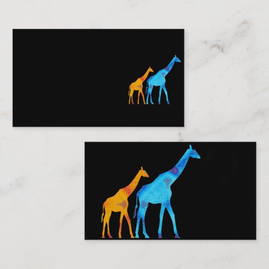 Carte De Visite Giraffe (Devant / Derrière)