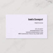 Carte De Visite Giraffe mignonne à couronne florale (Dos)