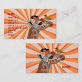 CARTE DE VISITE GIRAFFE & OISEAU D'OR (Devant / Derrière)