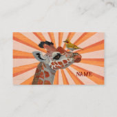 CARTE DE VISITE GIRAFFE & OISEAU D'OR (Dos)