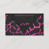 Carte De Visite Giraffe rose chaude et noire (Dos)