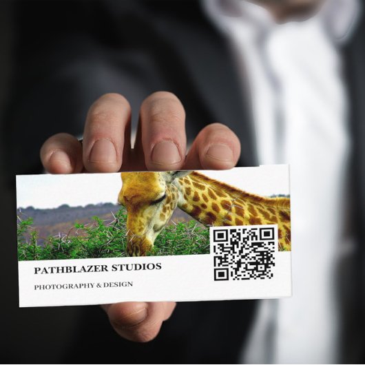 Carte De Visite Giraffe Thorn Tree | Photographie de la faune |