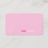 Carte De Visite Girl Bold PINK Qr Code Professionnel Logo Entrepri (Devant)