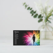 Carte De Visite Girl Marathon Runner (Debout devant)