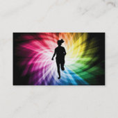 Carte De Visite Girl Marathon Runner (Dos)