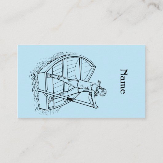 Carte De Visite Girl Power Sculling Boat Thunder_Cove (Dos)