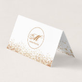 Carte De Visite Girls Brownish Glittery Luxury Monogram Salon (Dos)