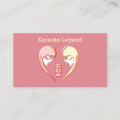 Carte De Visite Girly BFF Karaoke Love Heart (Devant)