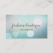 Carte De Visite Girly Blue Bokeh Parties scintillant Mode et beaut (Devant)