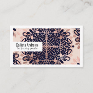 Carte De Visite Girly Boho Rose Gold Blush