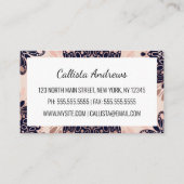 Carte De Visite Girly Boho Rose Gold Blush (Dos)