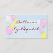 Carte de visite Girly de ballon (Dos)