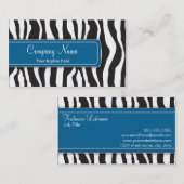 Carte de visite Girly d'impression de zèbre dans (Devant / Derrière)