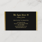 Carte De Visite *~* Girly Gold Golden Lashes Extensions Brows (Dos)