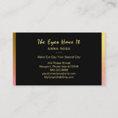 Carte De Visite *~* Girly Gold Rose Peach Lashes Extensions Broche (Dos)