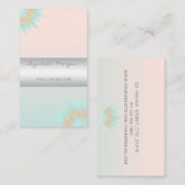 Carte De Visite Girly Moderne Professionnel Charmant,Lotus (Devant / Derrière)