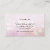 Carte De Visite Girly Pink Bokeh Parties scintillant Moderne Mode  (Dos)