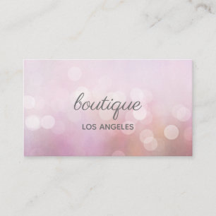 Carte De Visite Girly Pink Bokeh Parties scintillant Moderne Mode