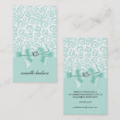 Carte De Visite Girly professionnel élégant d'arc et de diamant de (Devant / Derrière)