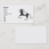Carte de visite gitan de cheval d'épi (Devant / Derrière)