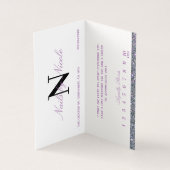 Carte De Visite Gitter Contraste Monogramme ongle / Beauté Loyauté (Intérieur)