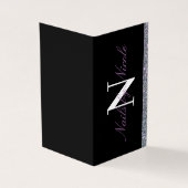 Carte De Visite Gitter Contraste Monogramme ongle / Beauté Loyauté (Extérieur)