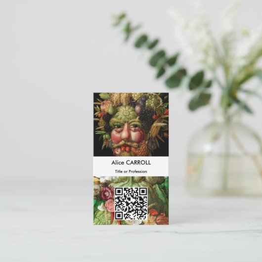 Carte De Visite Giuseppe Arcimboldo - Vertumnus - QR Code (Debout devant)