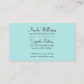 Carte De Visite Givrage rose de vanille de petits gâteaux de (Dos)