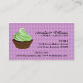 Carte De Visite Glaçage du pourpre de boulangerie de petit gâteau (Dos)