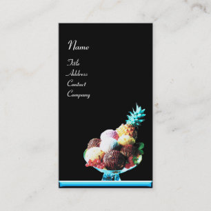 Carte De Visite GLACE - BOUTIQUE DE DÉSERT, bleu noir