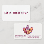 Carte De Visite Glaces Sucrées Popsicle | Desserts (Devant / Derrière)