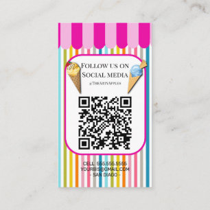 Carte De Visite glacière salon de crème van fête boutique événemen