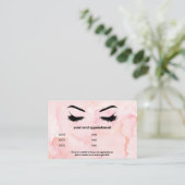 Carte De Visite Glam aquarelle rose Browbar Eyelash Luxe (Debout devant)