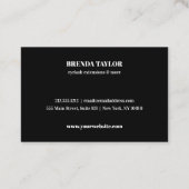 Carte De Visite Glam aquarelle rose Browbar Eyelash Luxe (Dos)