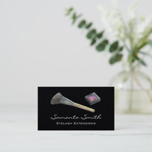 Carte De Visite Glam Beauty Maquillage Artiste Eyelashes & Lips En (Debout devant)