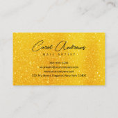 Carte De Visite Glam Black Gold Parties scintillant Drives Nail Ar (Dos)