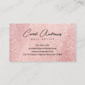 Carte De Visite Glam Black Rose Gold Parties scintillant Drives Ar (Dos)