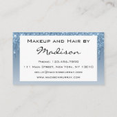 Carte De Visite Glam Blue Driving Parties scintillant Drivers Maqu (Dos)