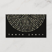 Carte De Visite Glam Bokeh Light Rings Night Personnalisé Modifiab (Devant)