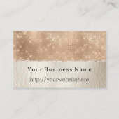 Carte De Visite Glam Champagne Glitz Crème (Devant)