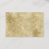 Carte De Visite Glam Champagne Gold Glitzy Diamants (Dos)