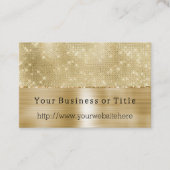 Carte De Visite Glam Champagne Gold Glitzy Diamants (Devant)
