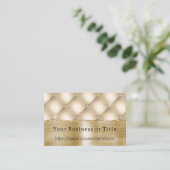 Carte De Visite Glam Champagne Gold Glitzy Diamants (Debout devant)